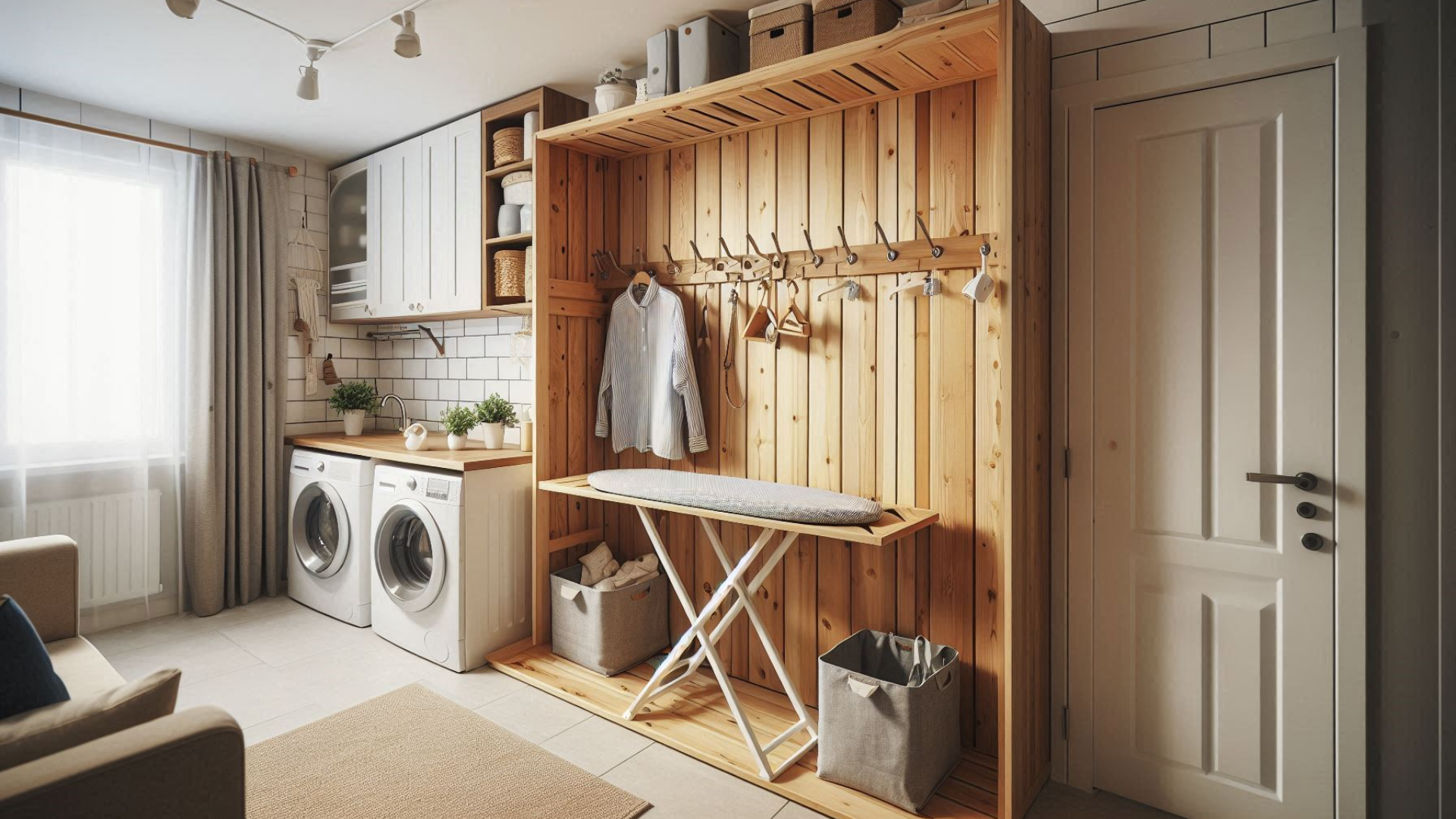 18 Small Laundry Room Ideas with Ironing Board