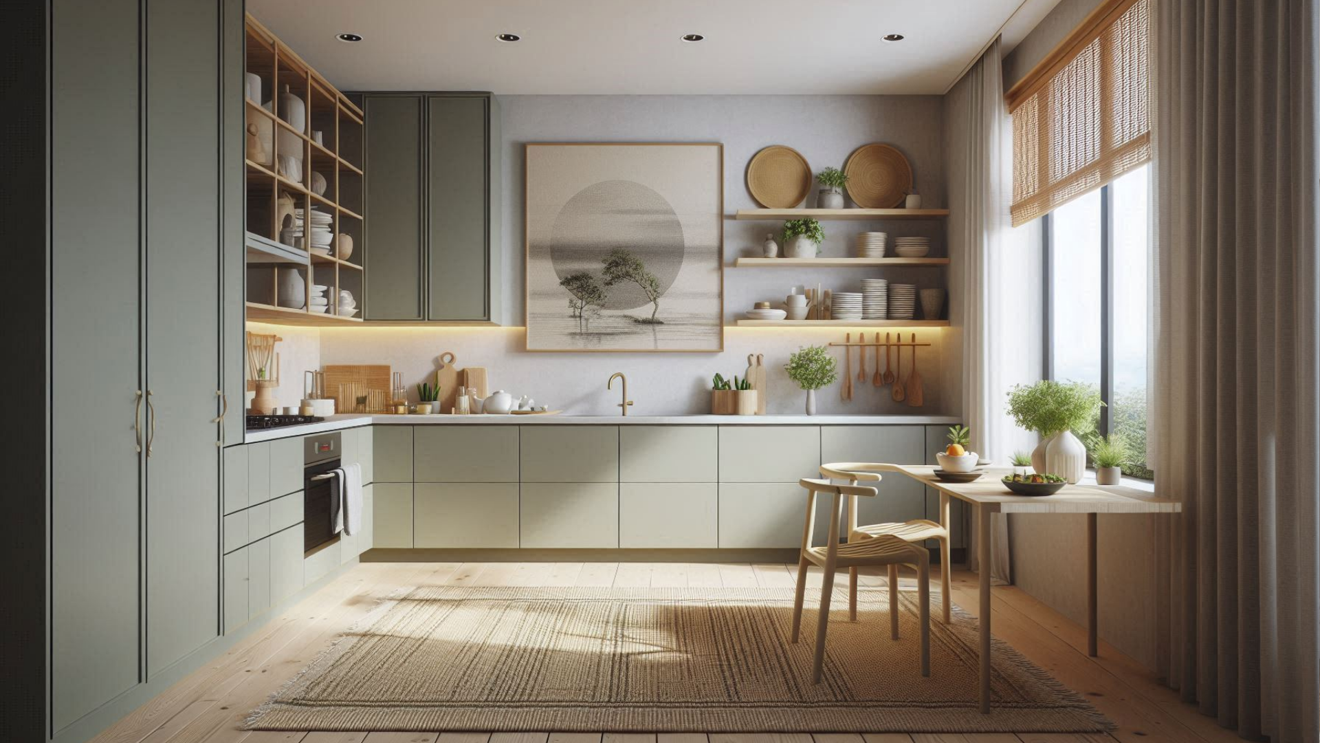 18 Japandi Green Kitchen Ideas for a Calm and Stylish Space