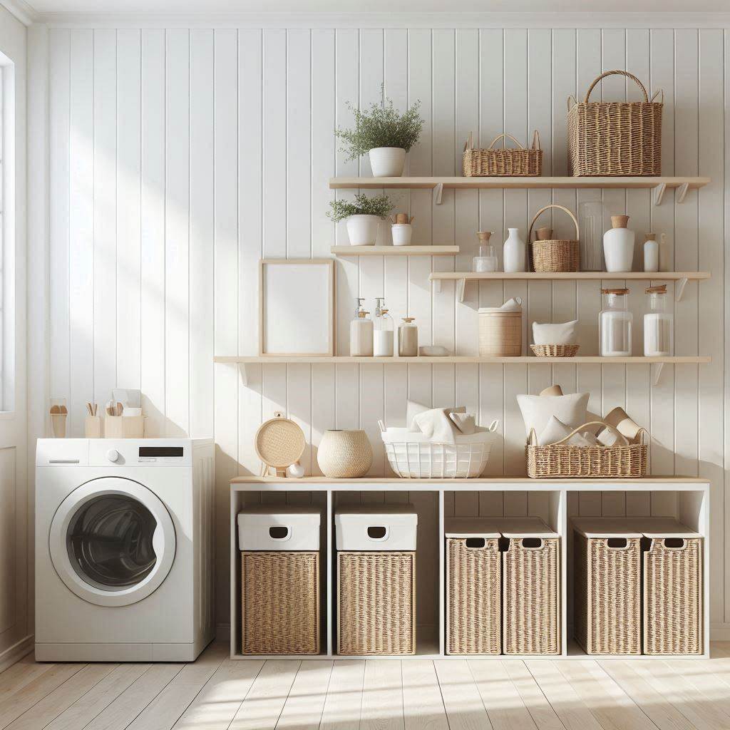 Floating Wall-to-Wall Shelves