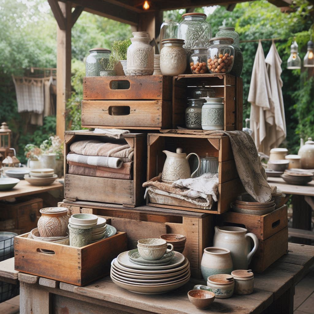 Reclaimed Crate Shelving