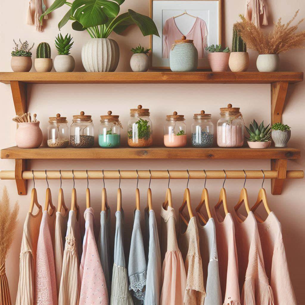 Add a Rod Below Open Shelves