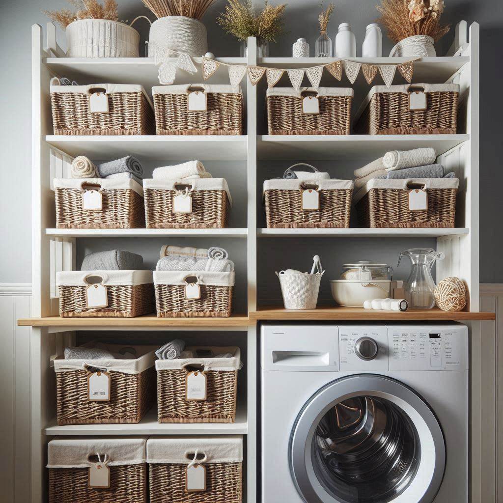 Open Shelving with Baskets