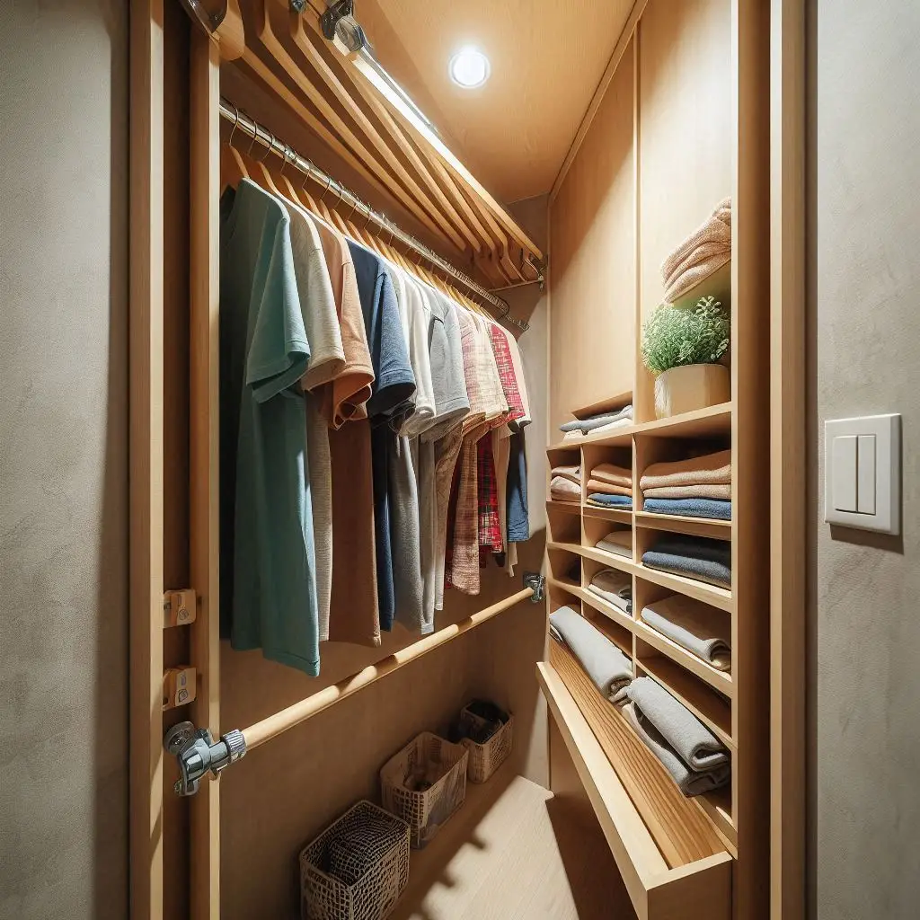Pull-Down Hanging Rod for Small Spaces