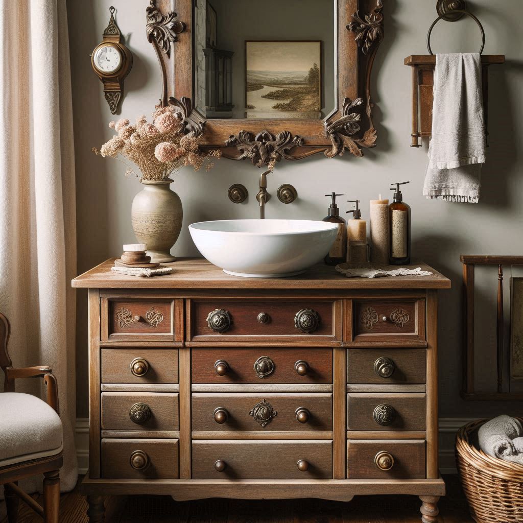 Upcycled Vanities with Vintage Personality