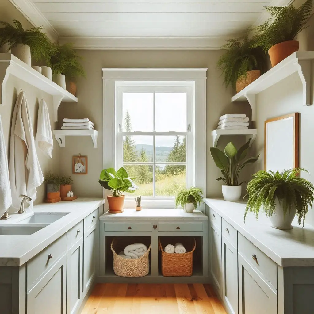 Built-In Cabinets Framing the Window