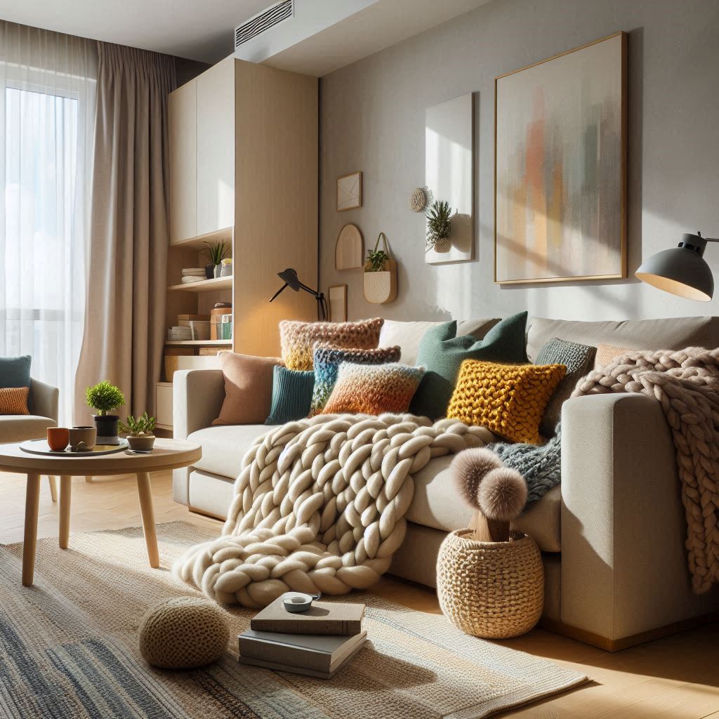 DIY Couch Cover or Throw Blanket Styling