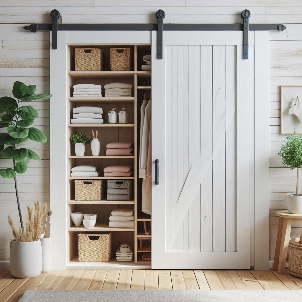 Add a Sliding Barn Door to Conceal Appliances