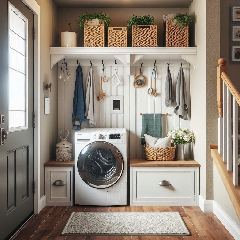 Combine Mudroom and Laundry Area