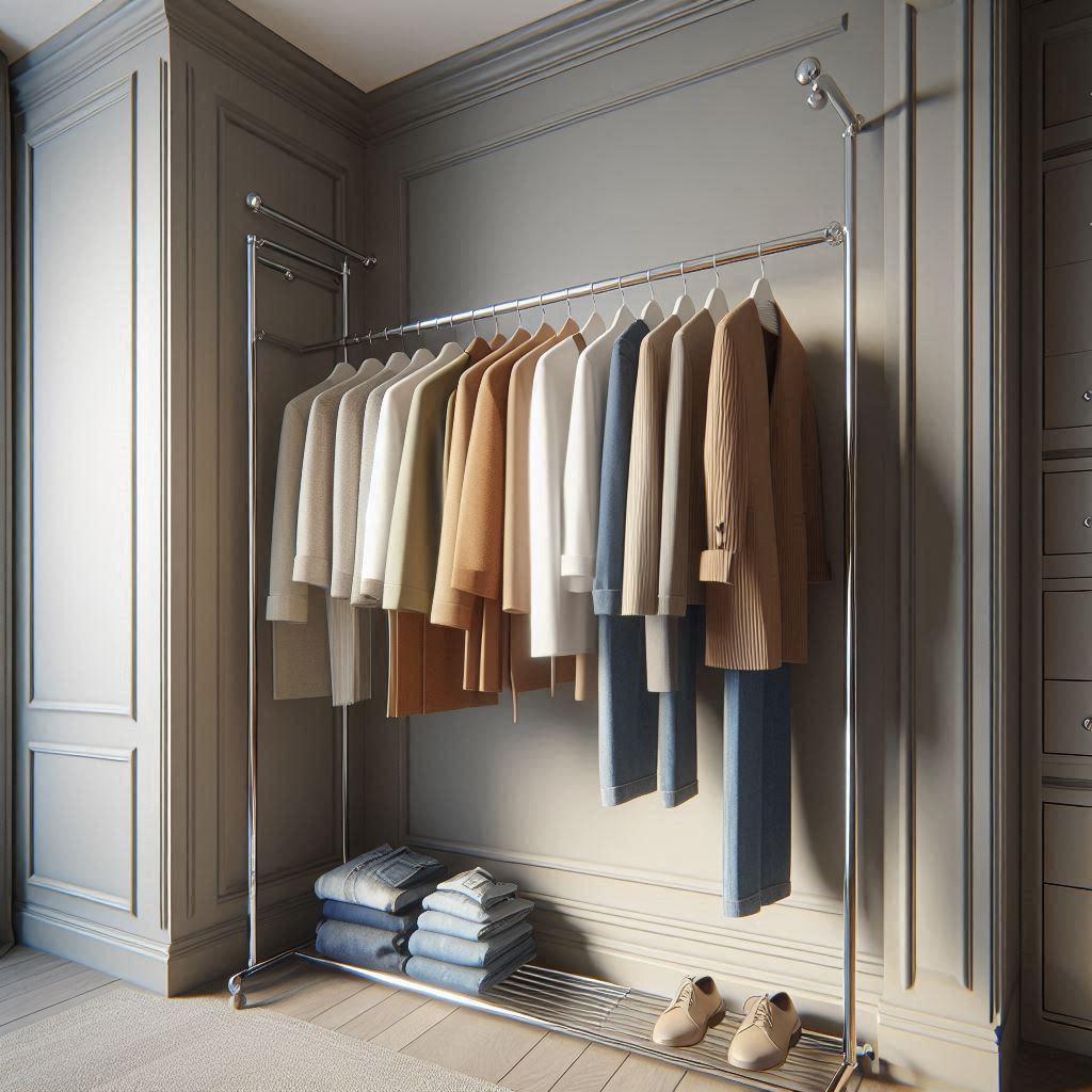 Corner Hanging Rod Setup
