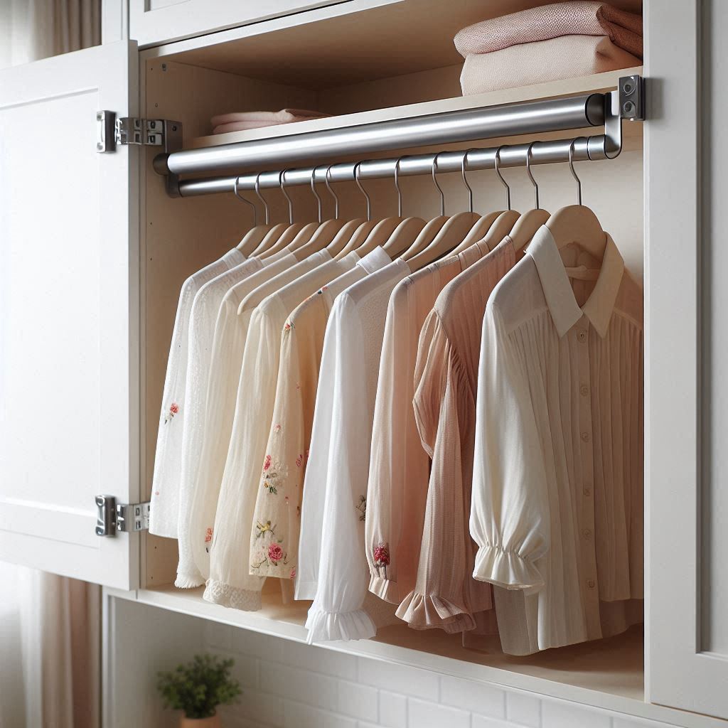 Hidden Pull-Down Hanging Rod