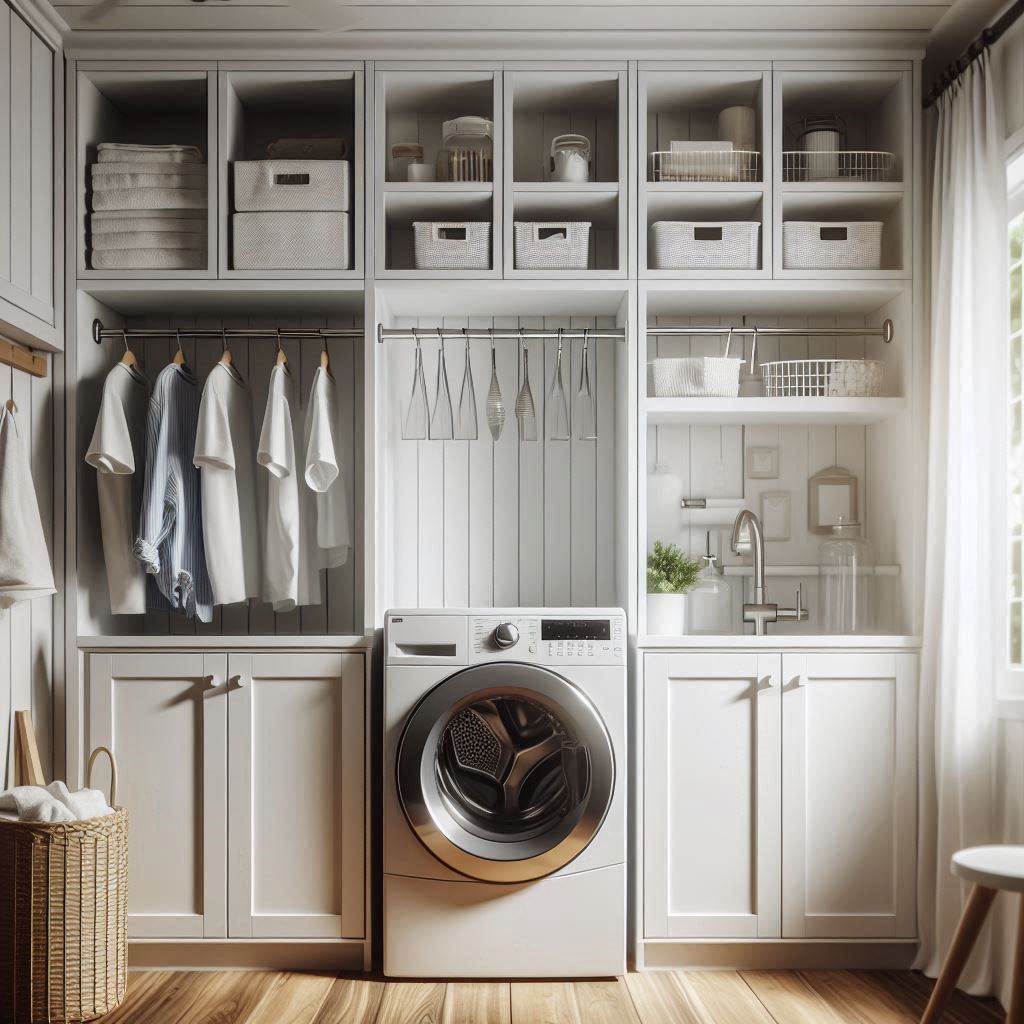 Cabinets with Integrated Hanging Rod