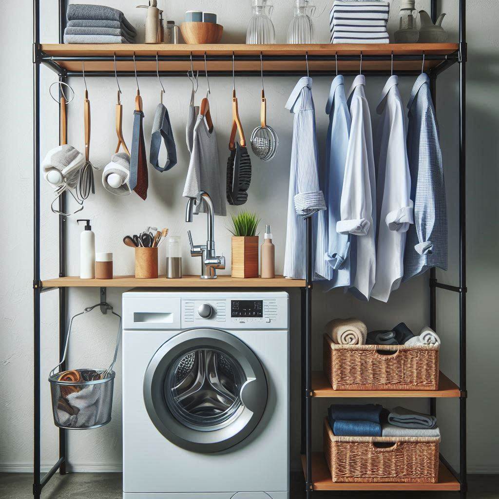 Under-Shelf Rod with Hooks
