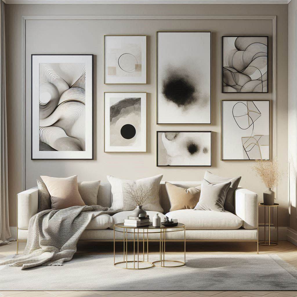 Gold Frames for a Luxe Living Room Gallery