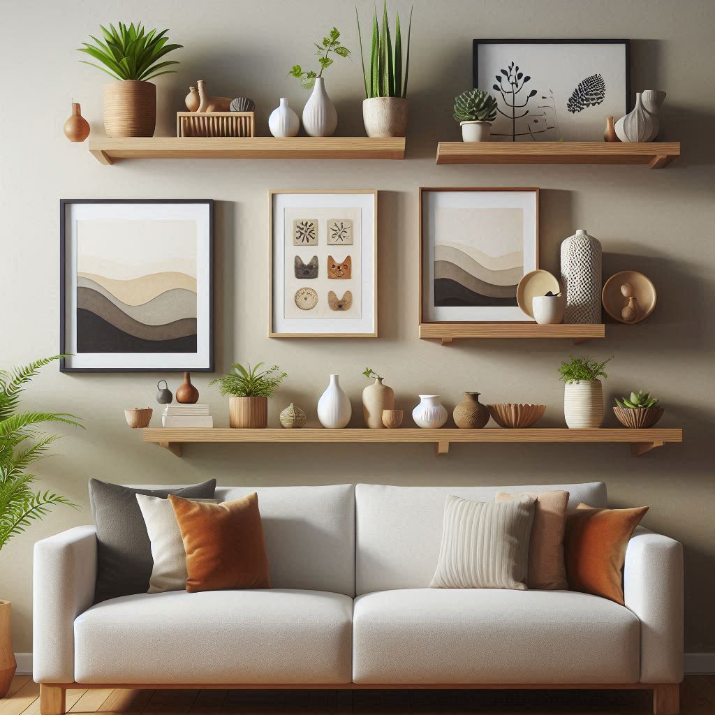 Floating Shelves for Display and Storage