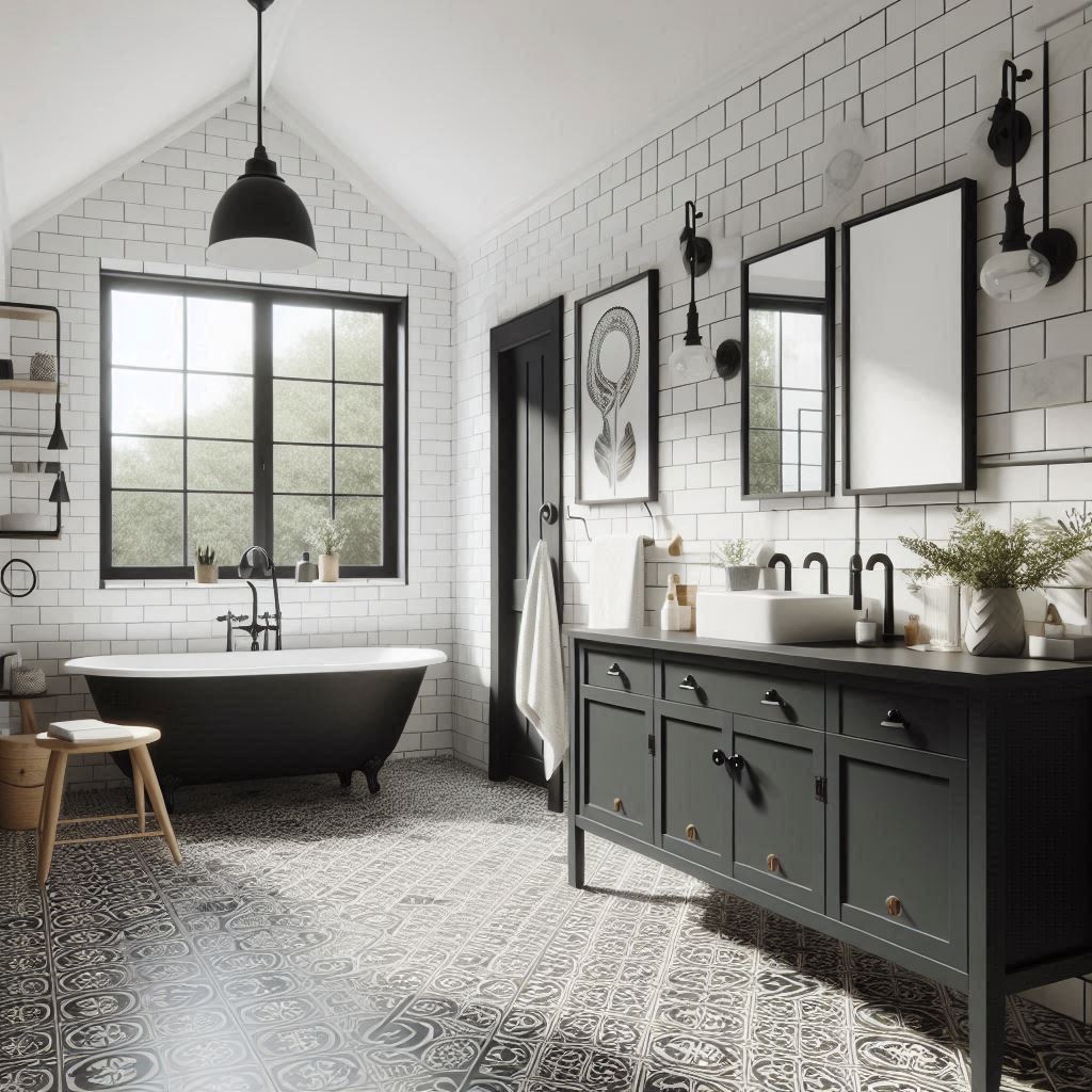 Black and White Modern Farmhouse Palette
