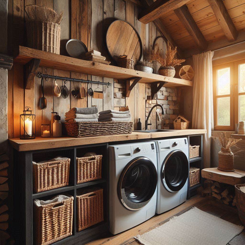 Embrace Rustic Charm with Wood and Metal Rods