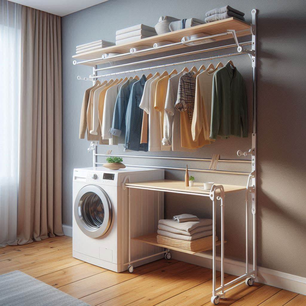 Wall-Mounted Drying Rack with Rod