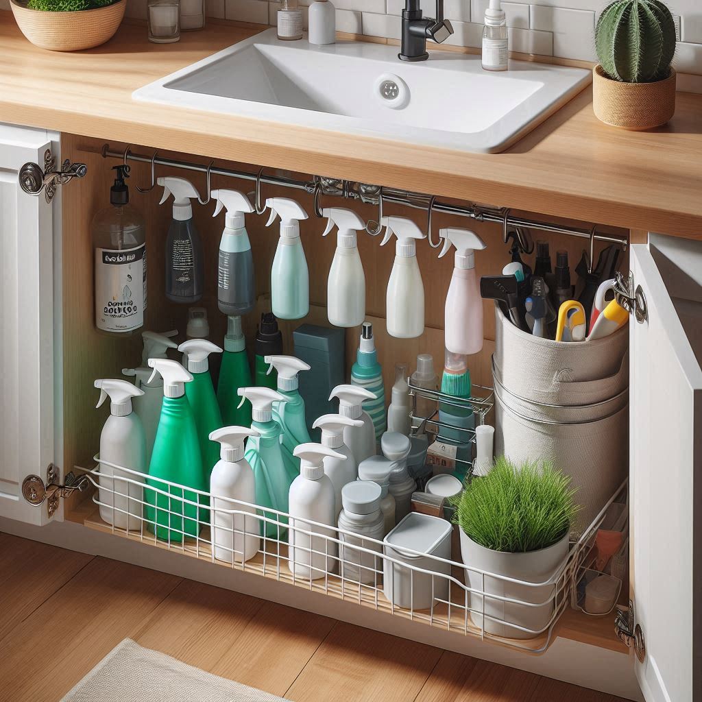 Tension Rod Under-Sink Organizer