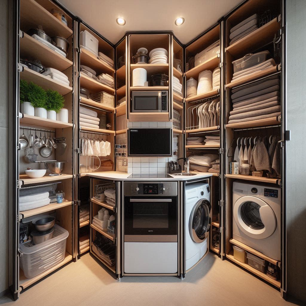 Utilize Corners for Hanging Space