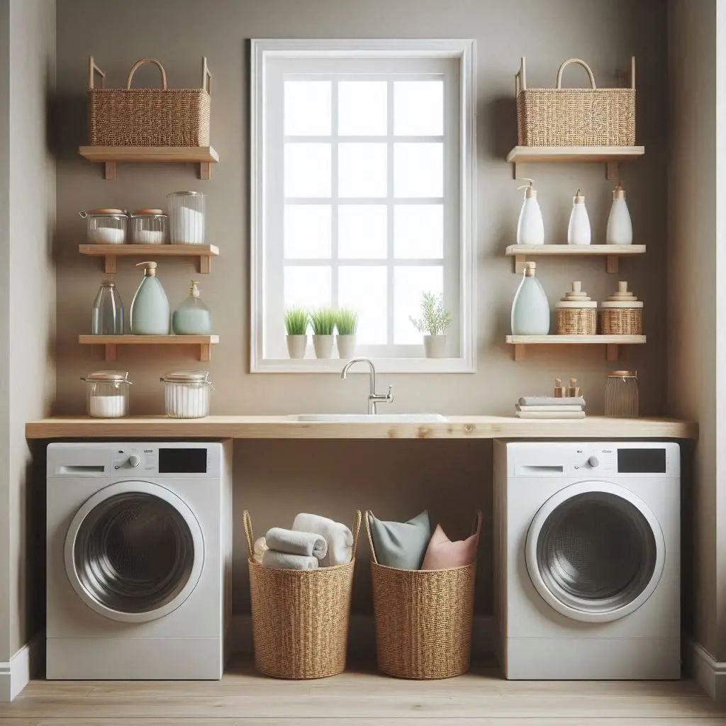 Floating Shelves Over the Window