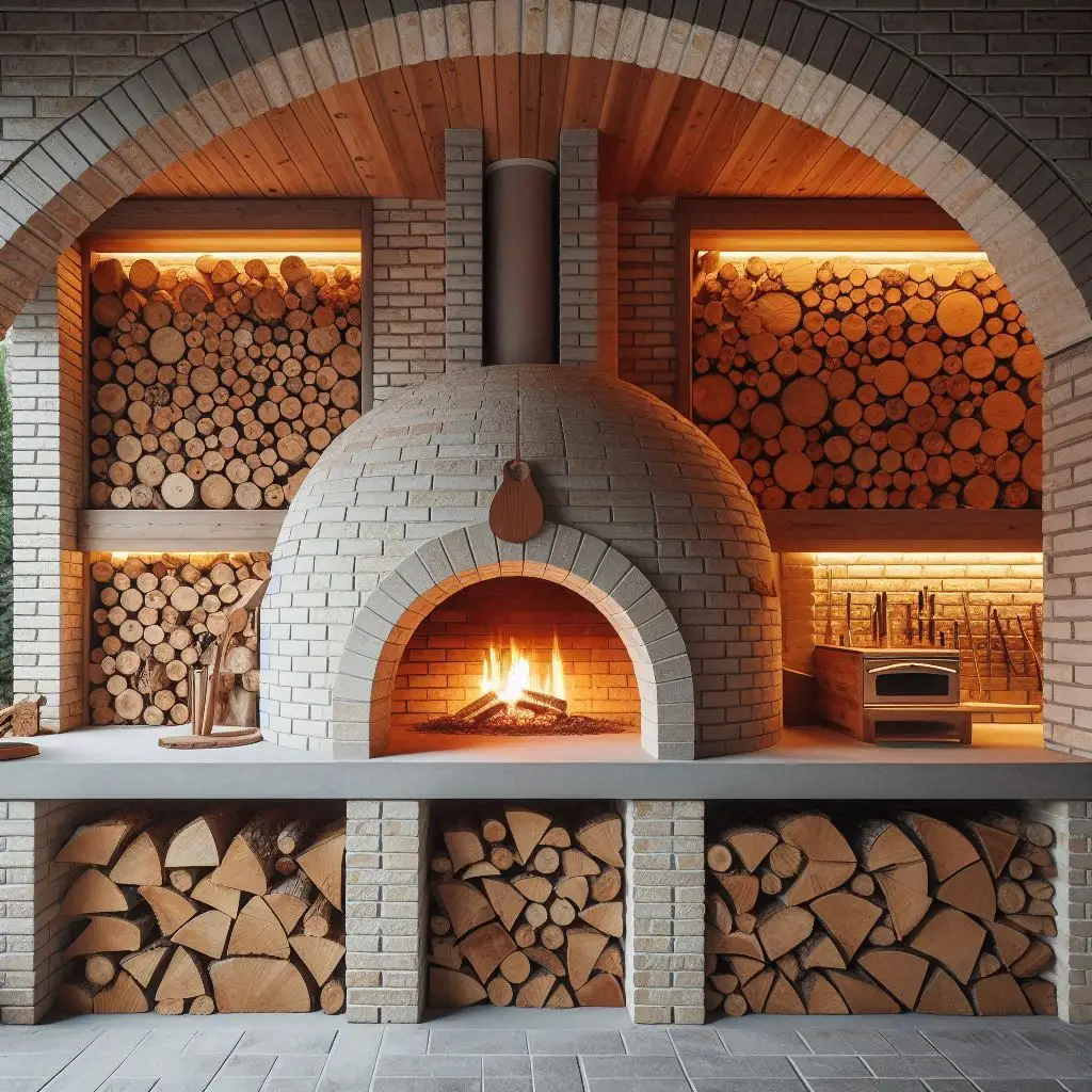 Firewood Storage for Pizza Ovens or Fire Pits