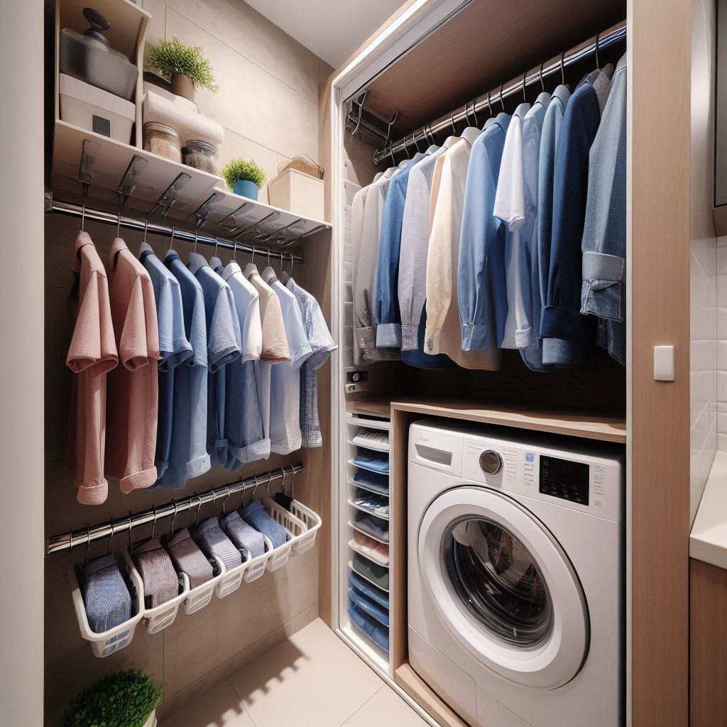 Try a Pull-Down Hanging Rod
