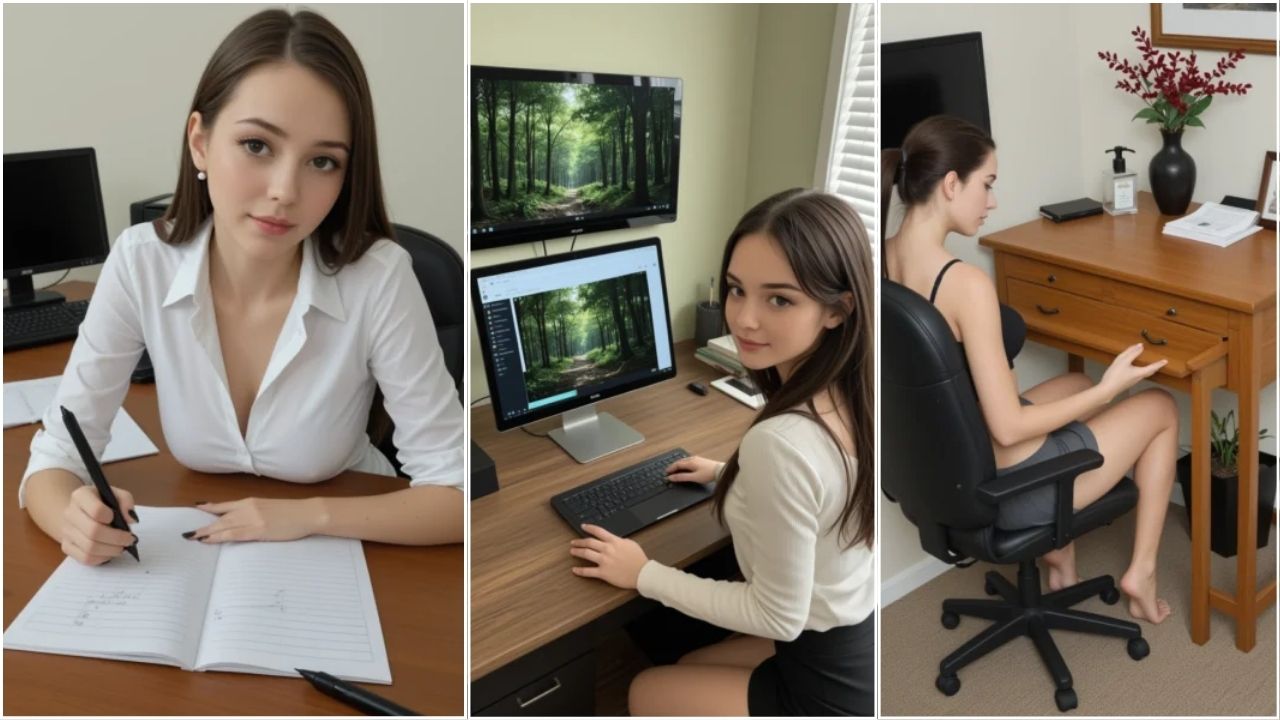 Minimalist Halloween Office Setup