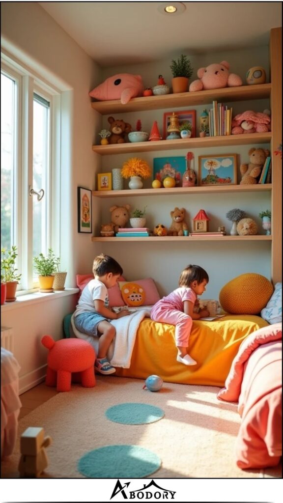 Corner shelving units to maximize space