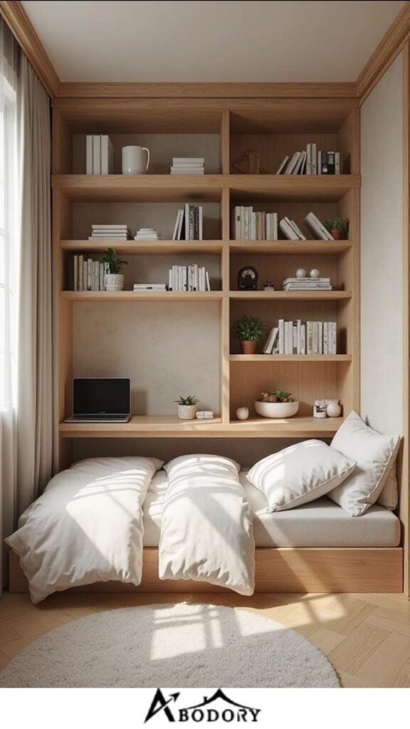 Integrating bookshelves into existing furniture