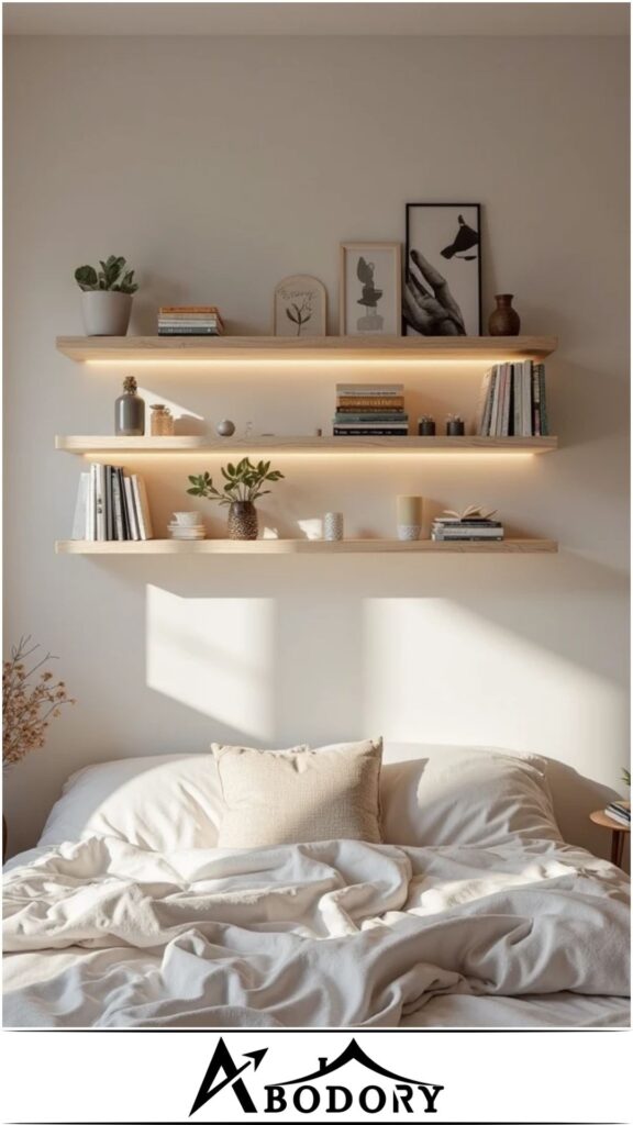 Invisible bracket shelves for seamless design