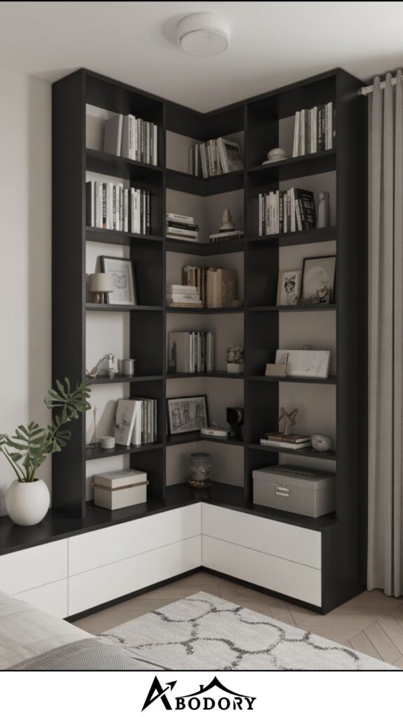 L-Shaped Corner Bookshelves