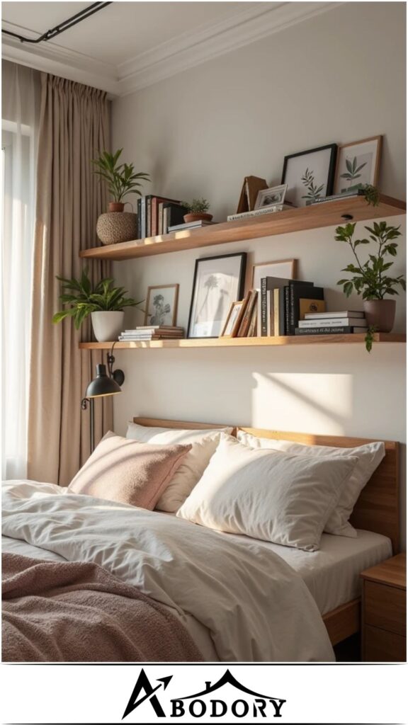 Multi-level stacked floating shelves for better storage