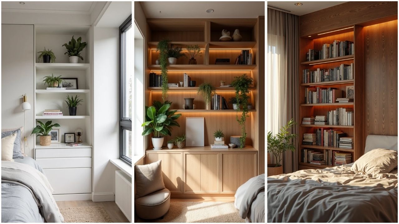 Small Bedroom Built-In Bookshelf Ideas