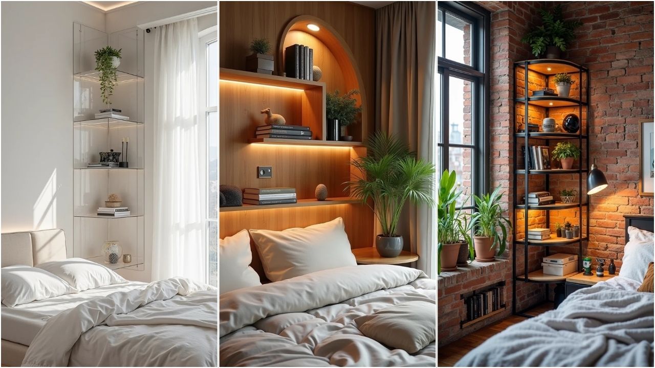 Small Bedroom Corner Bookshelf Ideas