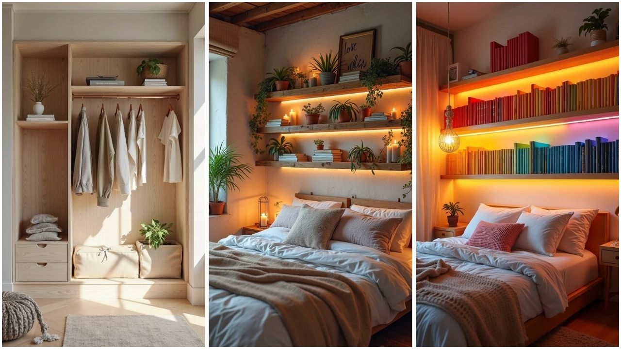 Small Bedroom Floating Bookshelf Ideas