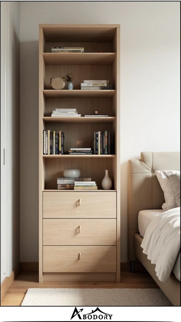 Bookshelf with Bottom Drawers