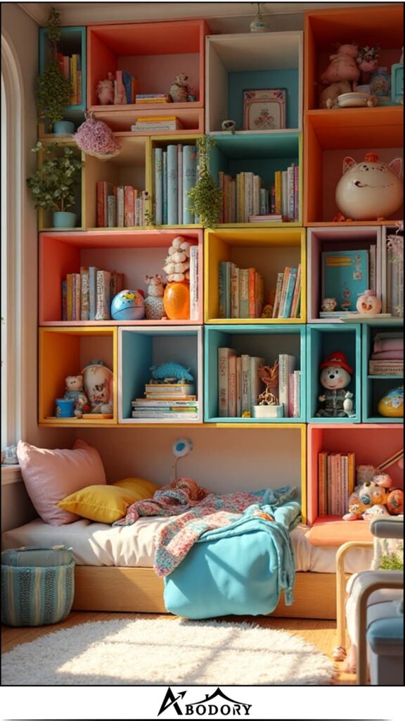 Colorful Cube Shelves