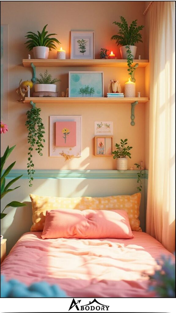 Painted Wooden Shelf