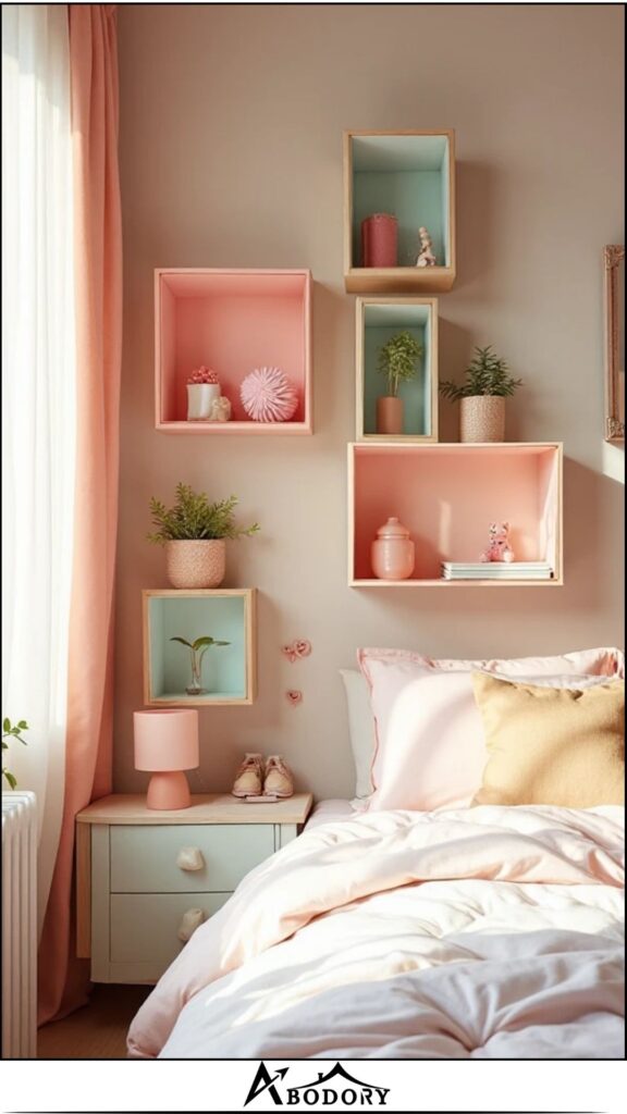 Pastel Cube Shelves