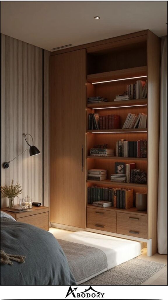 Sliding Door Bookshelves